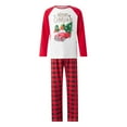 thumbnail image 6 of Popvcly Matching Family Pajamas Sets Christmas PJ's Sleepwear Printed Top with Plaid Bottom White S-2XL, 6 of 10