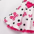 thumbnail image 4 of IBTOM CASTLE Toddler Baby Girls Mouse Birthday Outfit Short Sleeve Pullover T-shirt Suspender Skirt with Headband Cake Smash Casual Outfits 2-3 Years Black + Hot Pink, 4 of 8