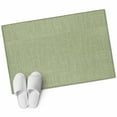 thumbnail image 2 of Green 2x3 Door Mat Rug, Farmhouse Burlap Solid Green Color Modern Linen Texture Non-Skid Rubber Backing Large Rectangle Rugs - Living Room Bedroom Home Office, Indoor Floor Mat Carpets Washable Rug, 2 of 9