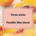 thumbnail image 5 of (2 pack) Mainstays Peach & Mango Scented 3-Wick Glass Jar Candle, 11.5 oz, 5 of 8