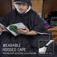 thumbnail image 4 of REDCAMP 4-in-1 Wearable Camping Poncho Blanket, Waterproof Windproof Outdoor Blanket with Hood & Pocket, Lightweight Portable, 200x140cm, Black, 4 of 4
