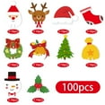 thumbnail image 2 of Antqov 100 Pcs Christmas Wine Glass Markers Glass Card Decoration Christmas Wine Glass Drink Markers Charms Reusable Funny Xmas Wine Stickers for Christmas Birthday Party Decorations, 2 of 6