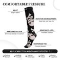 thumbnail image 2 of Pofeuu black white Skull bone Print Compression Socks for Women & Men Circulation - Best Support for Nurses,Running,Athletic,Sports, 2 of 7