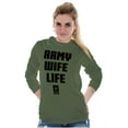 thumbnail image 3 of US Army Wife Life Military Logo Women Plus Size Long Sleeve Tee Brisco Brands 2X, 3 of 5