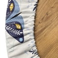 thumbnail image 5 of Ambesonne Moth Drawing Fitted Round Tablecloth, Jungle Animal Wingy, 36"- 40" Diameter, Dark Sky Blue Off White, 5 of 5