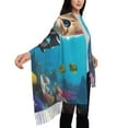 thumbnail image 5 of Cauagu Underwater Diving Cat Print Women Wrap Shawl tassels Scarves Retro Scarf 77.6"X28.3", 5 of 8