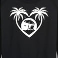 thumbnail image 3 of Instant Message - Palm Trees Heart Scene - Women's Lightweight French Terry Long Sleeve Shirt, 3 of 6
