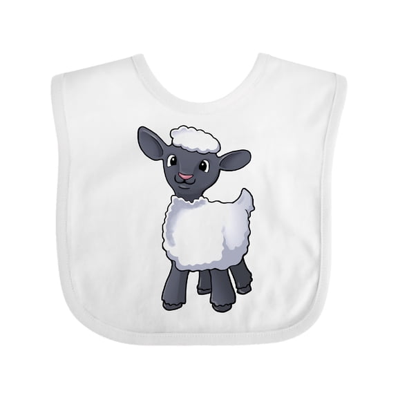 Inktastic Cute Little Lamb Boys or Girls Baby Bib