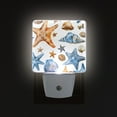 thumbnail image 3 of Watercolor Starfish Seashell LED Night Light with Smart Sensor Plug Into Wall Dusk to Dawn 2 packs, 3 of 7