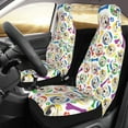 thumbnail image 2 of Honeii Cartoon Labrador Retriever Print Car Seat Covers 2 Pieces, Full Set Universal Seat Covers for Cars, Waterproof Auto Seat Protectors, 2 of 7