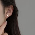 thumbnail image 2 of Solid 925 Sterling Silver 8MM Fat Heart Earrings Studs for Women Teens Sweet Love Studs Earrings, 2 of 10