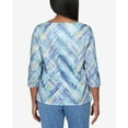thumbnail image 5 of Alfred Dunner Womens Texture Chevron Lace Neck Top, 5 of 6