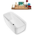 thumbnail image 3 of 67" Streamline N1701PBR Soaking Freestanding Tub and Tray With Internal Drain in Polished Brass, 3 of 7
