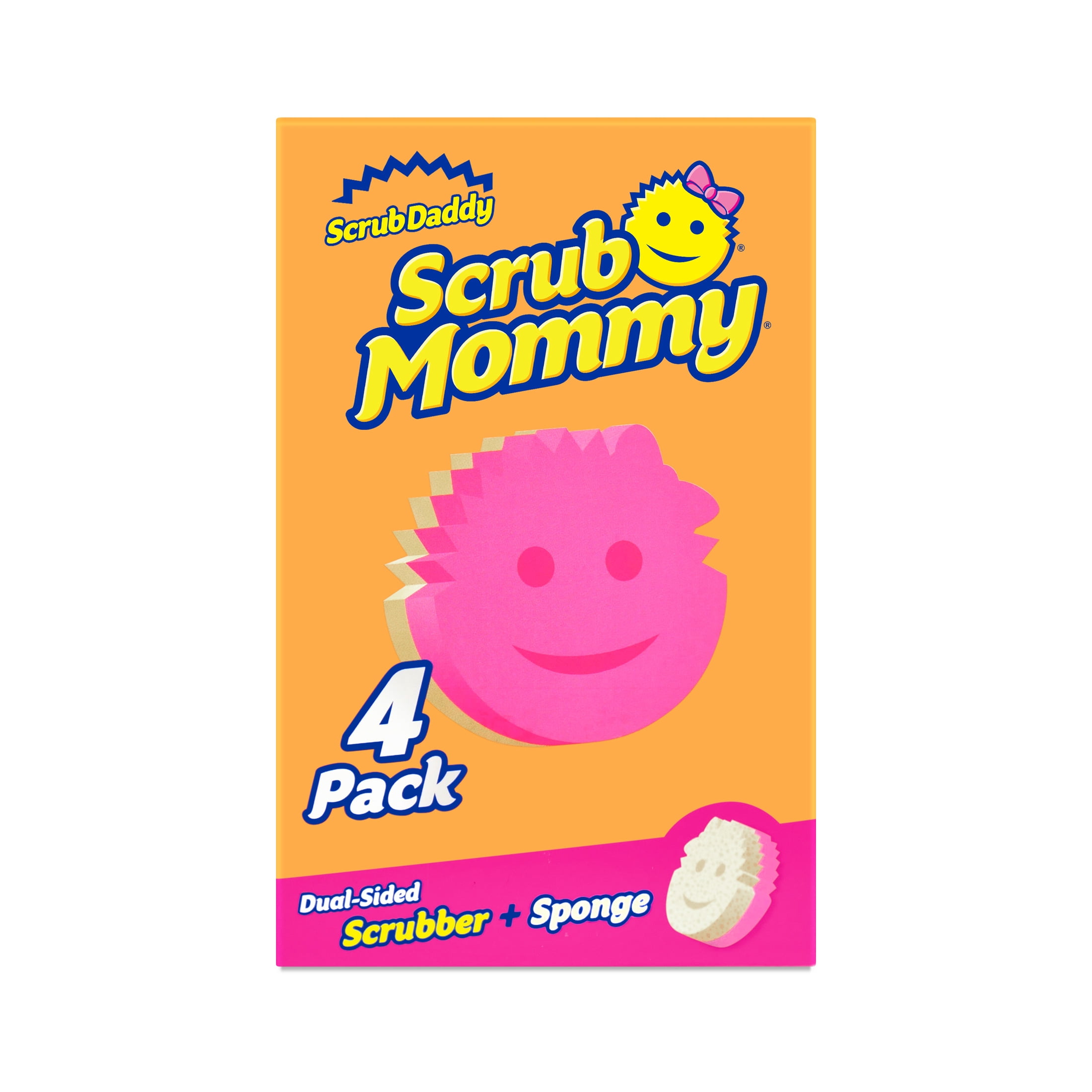Scrub Daddy Original with Scrub Mommy Non-Scratch Cleaning Sponges, 8 Count