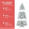 thumbnail image 2 of CZBZ 7FT Christmas Tree, Pre-Lit Artificial Flocked Full Tree with Pine Cones, 1124 Branch Tips, 45 Natural Pinecones, Holiday Decoration with Metal Stand for Indoor Outdoor Party, 2 of 10