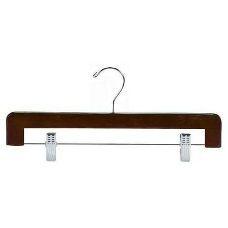 pant wooden hanger walnut clips chrome decorative skirt