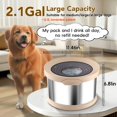 thumbnail image 2 of Comedero para Agua para Perros UPSKY Antiderrame 8L Acero Inoxidable 2.1Gal Beige, 2 of 8