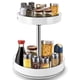 thumbnail image 1 of Organizador de Especias de 2 Niveles, Bandeja con Rotación de 360 grados,  Giratoria de Altura Ajustable, Estante de Almacenamiento para Condimentos de Cocina, 1 of 8