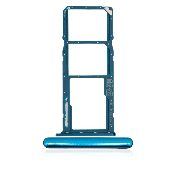 Replacement Dual Sim Card Tray Compatible For Motorola Moto E6 Play (XT2029 / 2019) (Turquoise Blue)