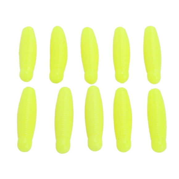 MAYUJIAA 10Pcs Fishing Soft Bait Artificial Bee Pupa Potato Lure Long Cast Add Salt Lures 6cm 8gGolden Yellow HW313-43217