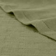 thumbnail image 6 of BNM Basketweave Cotton Blanket, California King, Sage Green, 6 of 12