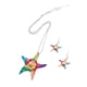 thumbnail image 1 of Collar con colgante de estrella de cinco puntas y aretes colgantes para decorar joyas (plata), 1 of 5
