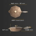 thumbnail image 6 of FINEX 12" Cast Iron Skillet with Lid - Versatile Cast Iron Pan - Cooking Pan Enhances Food Taste - Nonstick Skillet - Heirloom Kitchen Essentials - Pre-Seasoned with Flaxseed Oil, 6 of 7
