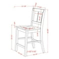 thumbnail image 6 of Furniture of America Waco Slat Back Wood White and Oak Counter Height Chairs (Set of 2), 6 of 6