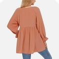 Babydoll Peplum Top for Women Tunic Ruffle Long Sleeve T Shirts Dressy