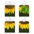 thumbnail image 2 of Tissue Sunflower Box Cover Holder, Square by Xecao - Leather Decorative Organizer for Tabletop, Bathroom, Car, Office, 2 of 8
