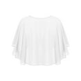 thumbnail image 6 of YIZYIF Womens Chiffon Bridal Shawl Shrug Beach Cover Ups Bolero for Wedding Party Evening Dress White One Size, 6 of 7