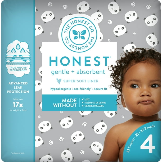 The Honest Company Diapers Pandas Size 4