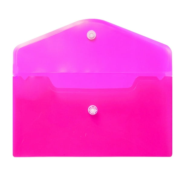 Moyic Bolsa de PP para almacenamiento de papelería, archivos de tarjetas, borrador de lápiz de papel, organizador de almacenamiento, funda Almacenamiento y organización del hogar Rosa roja