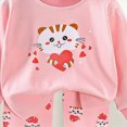 thumbnail image 4 of HCNTES Toddler Baby Girls Clothes 3 6 12 18 24 Months 2T 3T 4T 5T Boys Fall Winter Outfits Pullover Long Sleeve Solid Sweatshirt Pants Sweatsuit Set, 4 of 5
