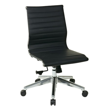 Armless Office Chairs office star armless mid-back eco leather office chair - walmart Armless Office Chairs office star armless mid-back eco leather office chair - walmart