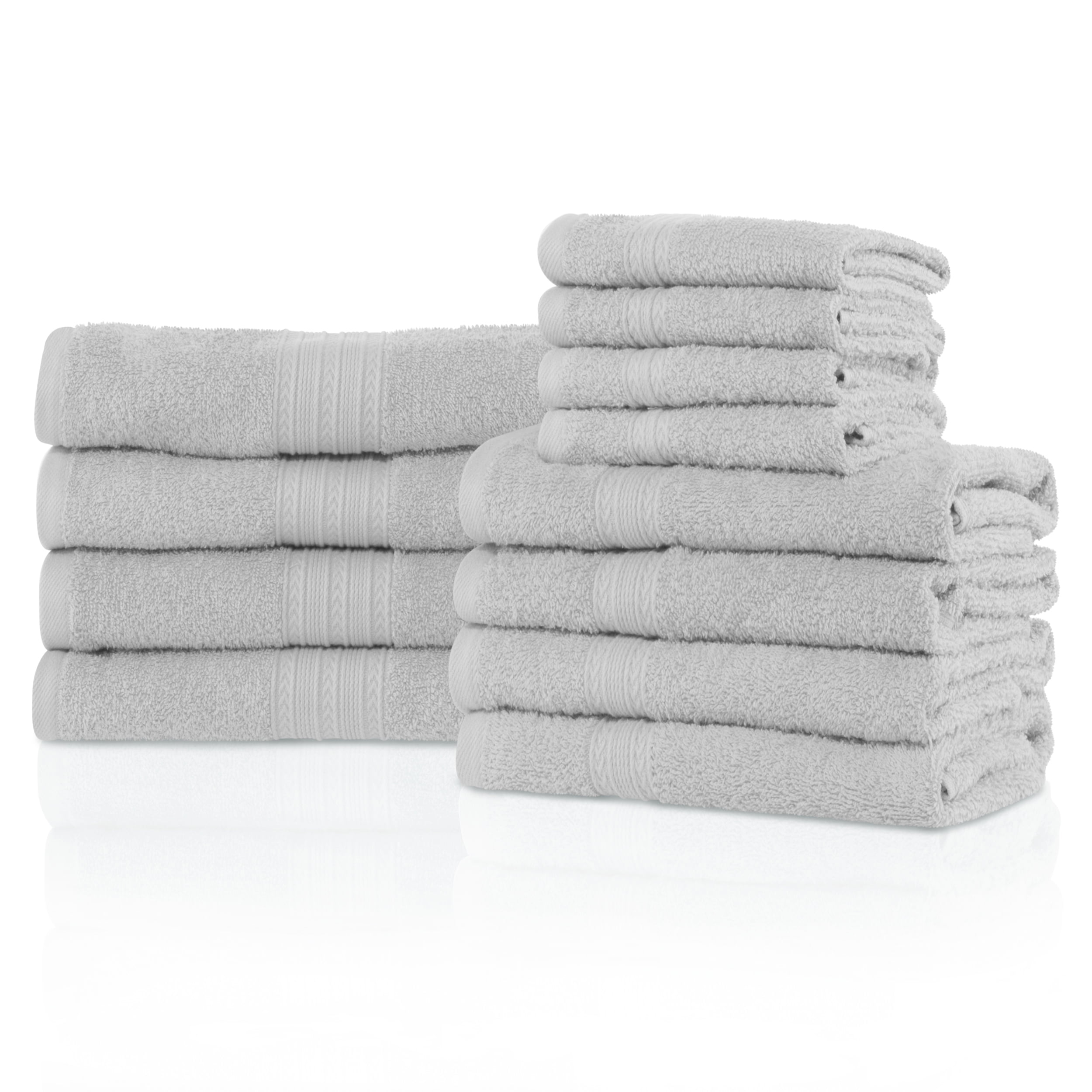 Modern UltraSoft Absorbent EcoFriendly Cotton 12Piece Bath Towel Set