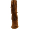 thumbnail image 4 of Forever Womens Candice-48 Fashion Layered Fringe Boots, Tan, 10, 4 of 4