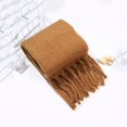 thumbnail image 3 of Charmgo Women Scarf Clearance, Women's Winter Thickened Macaron Warm Shawl Solid Color Large Braid Scarf, Hair Scarf for Women Brown One Size, 3 of 3