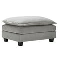 thumbnail image 3 of BedLuxury Modern Upholstered Sofa Ottoman, Versatile Footrest Stool, Comfy Fabric Footstool, Perfect for Living Room, Bedroom (Gray), 3 of 5