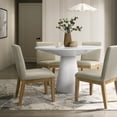 thumbnail image 3 of Roundhill Furniture Rocco 5-Pc 48'' Pedestal Dining Set, Round Pedestal Table with 4 Chairs, 3 of 14