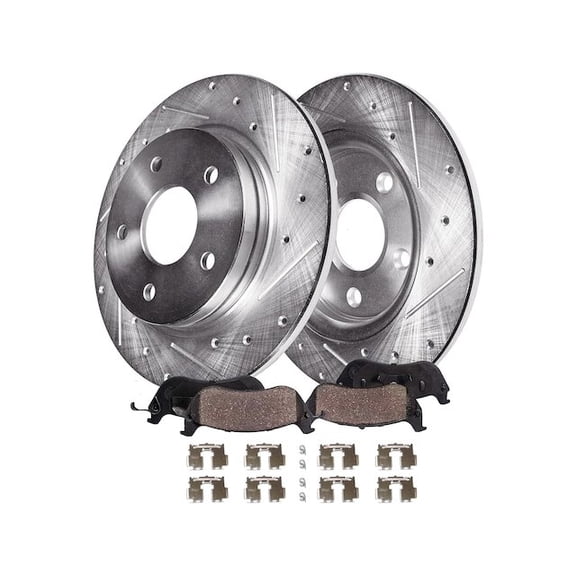 Rear Brake Pad and Rotor Kit - Compatible with 2009 - 2013 Toyota Matrix 2010 2011 2012