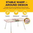 thumbnail image 4 of Pink Tulip Table Cloths for 8 Foot Rectangle Tables, Spring Floral Romantic Flowers Modern Art Rustic Patio Waterproof Elastic Fitted Tablecloths, Washable Rectangular Table Cover for Camping, 4 of 8