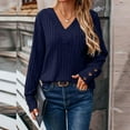thumbnail image 2 of Afdoent Fall Sweater For Women Autumn Winter Long Sleeve V Neck Solid Color Fall Outfits 2024 Fashion Clothes 2024, 2 of 6
