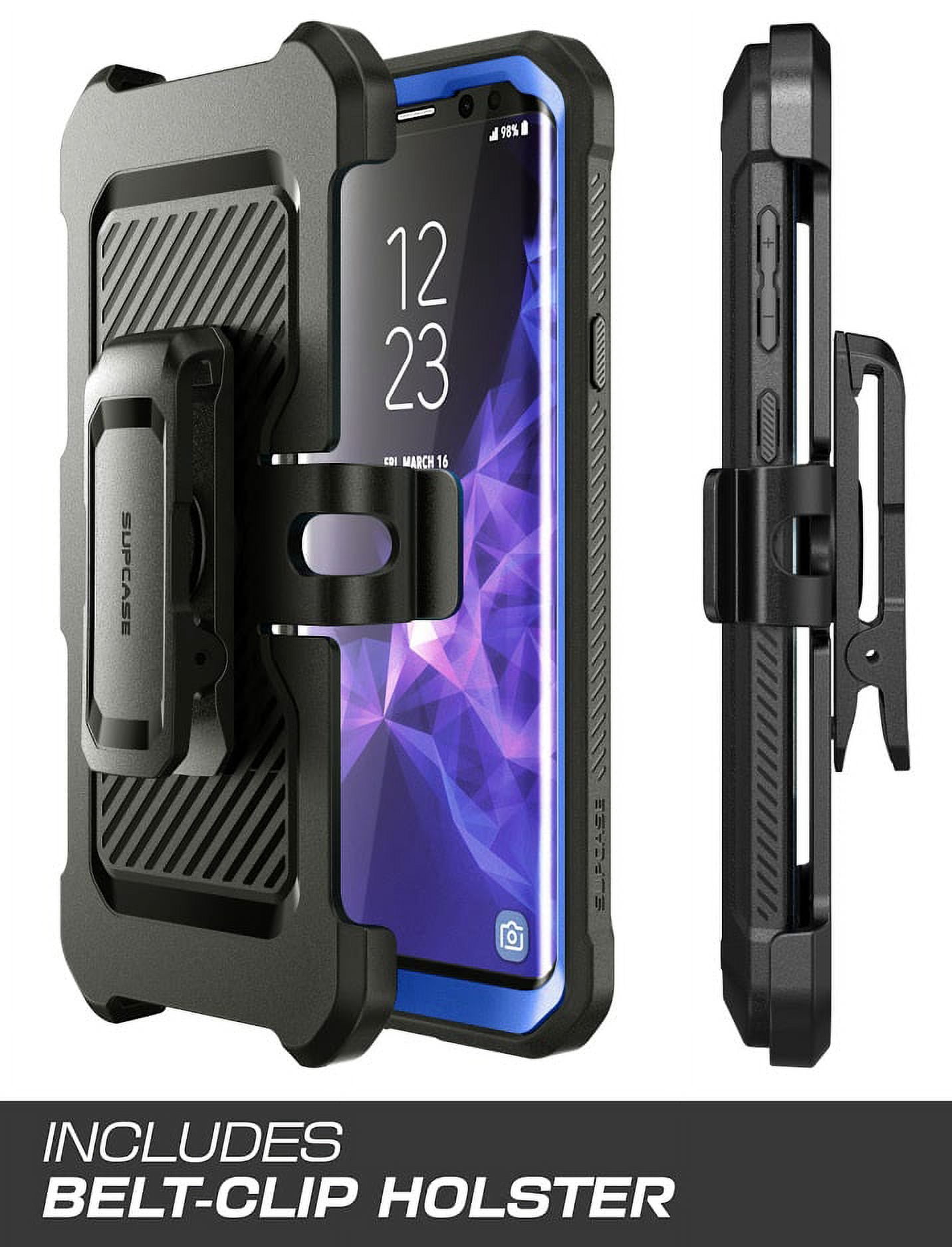 SUPCASE Unicorn Beetle Pro Series Case Designed for Samsung Galaxy S9+ Plus, with Built-in Screen Protector Full-Body Rugged Holster Case for Galaxy S9+ Plus (2018 Release) (DarkBlue)
