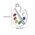 thumbnail image 6 of Milue Classy Rainbow Colour Paint Brush Palette Necklace Drop Hook Earrings Kit, 6 of 13