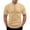 Khaki, variant on Ediodpoh Men's Spring and Summer Fashion Solid Color T Shirt Pearl Small Twill Short Sleeve T Shirts for Man Wine XXL