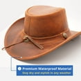 thumbnail image 2 of RESISTANCE Premium Australian Style Leather Cowboy Hat | Shapeable Outback Hat for Men and Women, 2 of 5