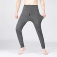thumbnail image 2 of Minnieouse Hombre Leggings térmicos Terciopelo Cómodo Otoño Invierno Cálido Oficina Escuela Dormir Ropa interior Pantalones para hombre Ropa interior Gris oscuro S, 2 of 6