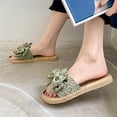 thumbnail image 4 of WIZUTIZ Slide Sandals for Women Womens Beach Sandals Flat Sandals Sandals for Women 2025 Casual Comfort Elastic Beach Sandals Pull-On Shoes Flat Heel (O"-1) Wide Solid Sandals for Ladies School Green, 4 of 4