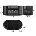 thumbnail image 4 of Deli Mesh Desk Organizer with Drawer, 8 Compartments, Black, 4 of 10